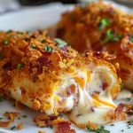 Cream Cheese and Bacon Stuffed Doritos Chicken