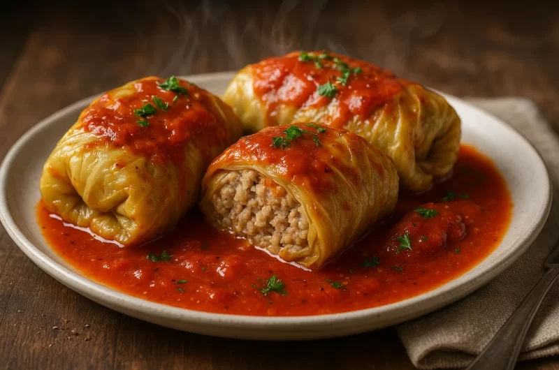 Polish Stuffed Cabbage Rolls (Gołąbki)