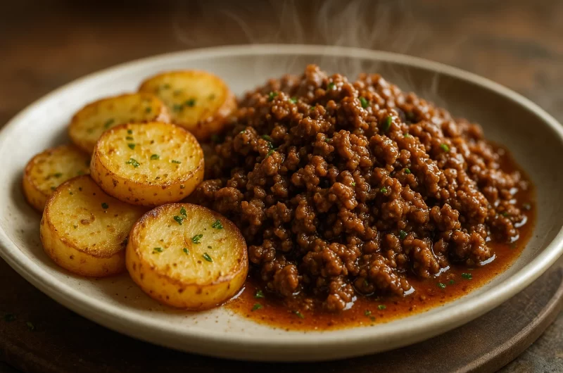 Hearty Ground Beef with Potatoes – A Comforting One-Pan Wonder